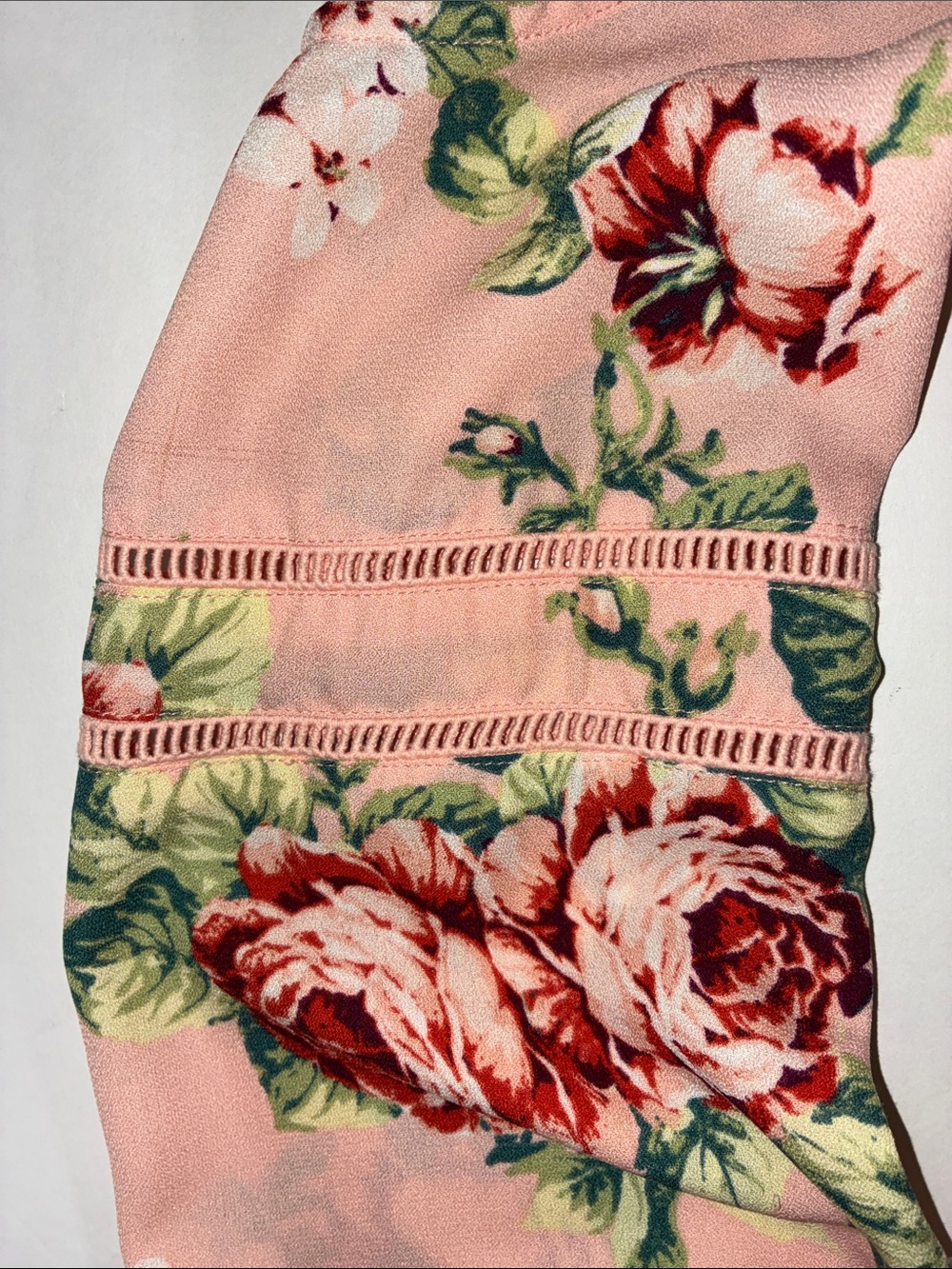 Forever 21 L Pink Floral Cold-Shoulder Camisole - Picture 9 of 15